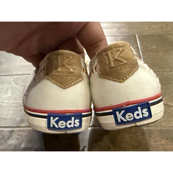 Keds Womens White Round Toe Lace Up Low Top Baseball Shoes Size 6 WF-52476M - Picture 6 of 10